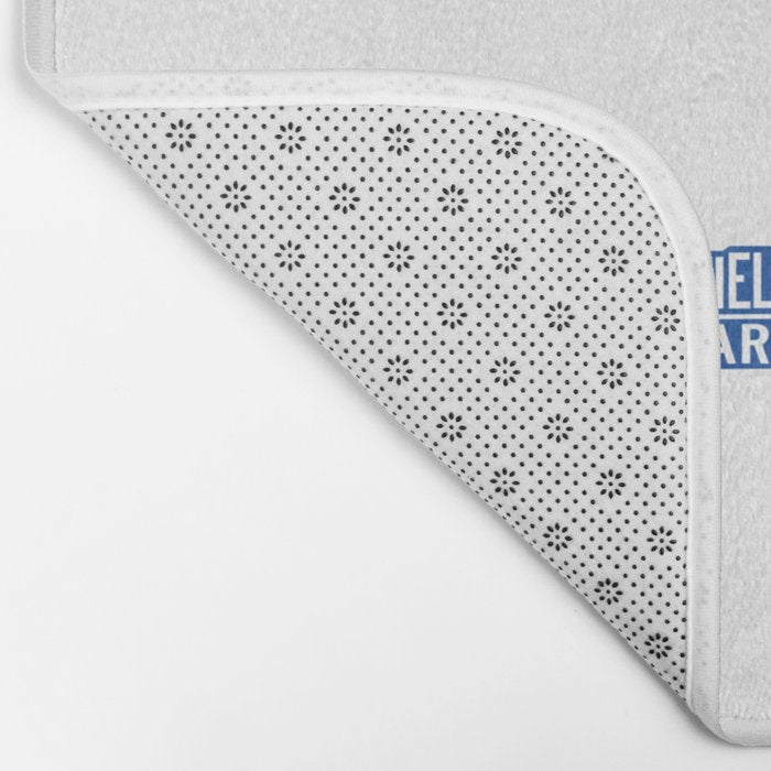 Chicago Neighborhood Map in Blue Bath Mat Gallery Image 2