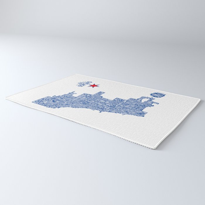 Chicago Neighborhood Map in Blue Rug Gallery Image 3