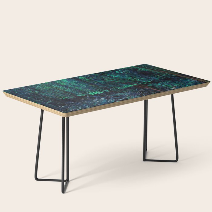 Vincent Van Gogh Trees & Underwood Teal Green Coffee Table Gallery Image 1