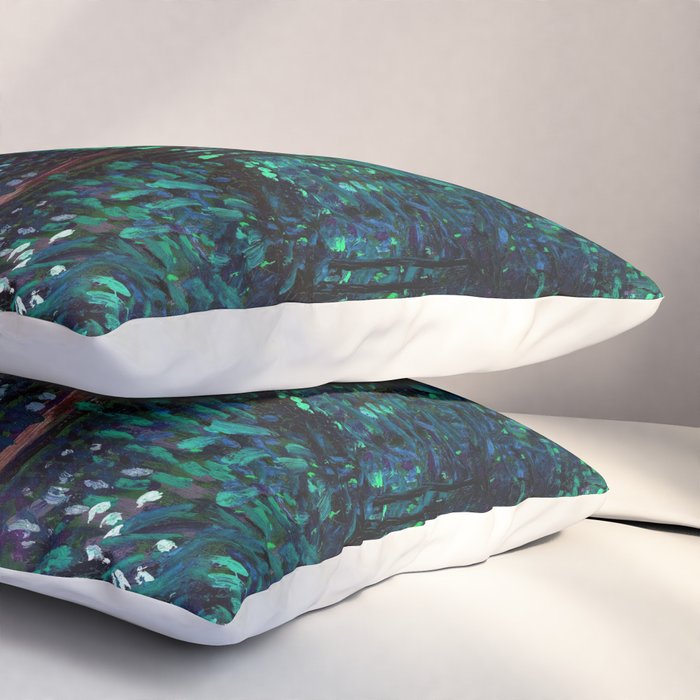 Vincent Van Gogh Trees & Underwood Teal Green Pillow Sham Gallery Image 3