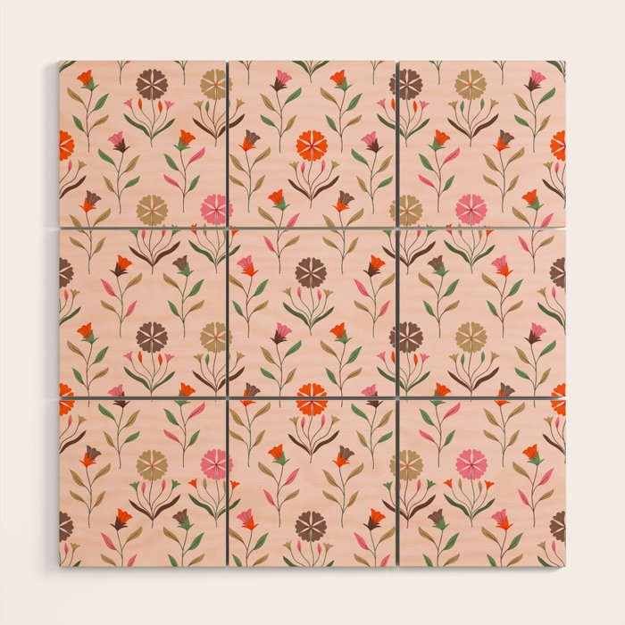 Folk Meadow - Spring Blush Wood Wall Art Gallery Image 1