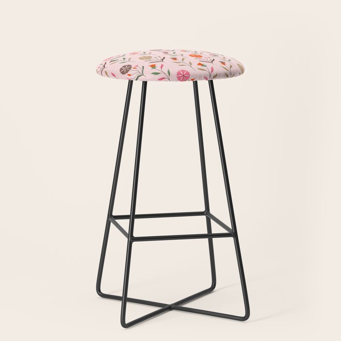 Folk Meadow - Spring Blush Stool Gallery Image 1