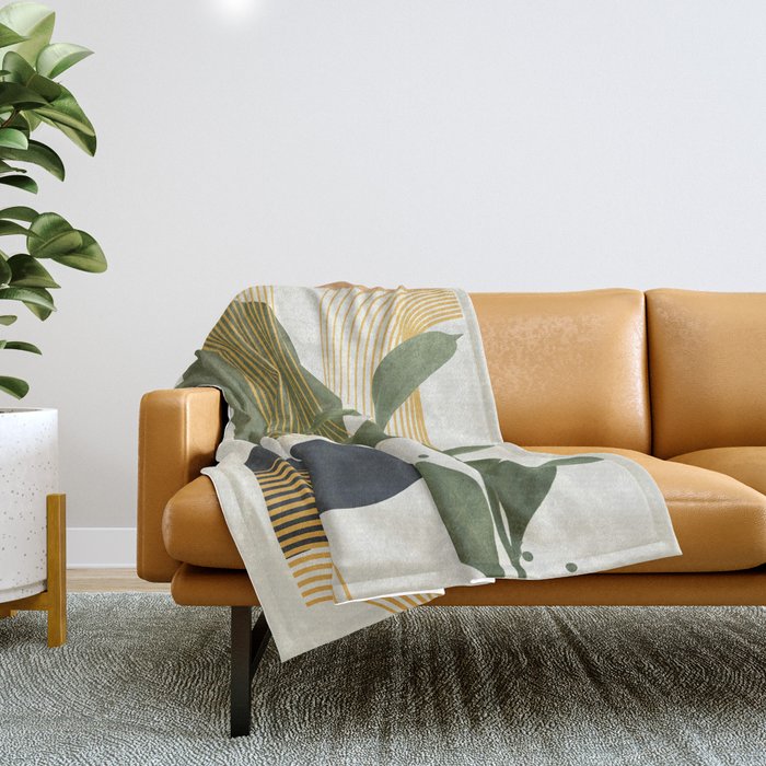 Branch Design 1 Throw Blanket Gallery Image 1