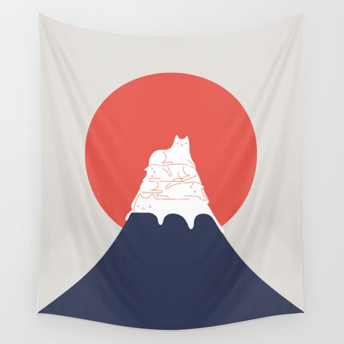 Cat Landscape 30 Wall Tapestry Gallery Image 4