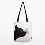 Cat and Butterfly Tote Bag Gallery Image 2