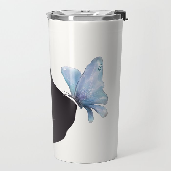 Cat and Butterfly Travel Mug Gallery Image 2