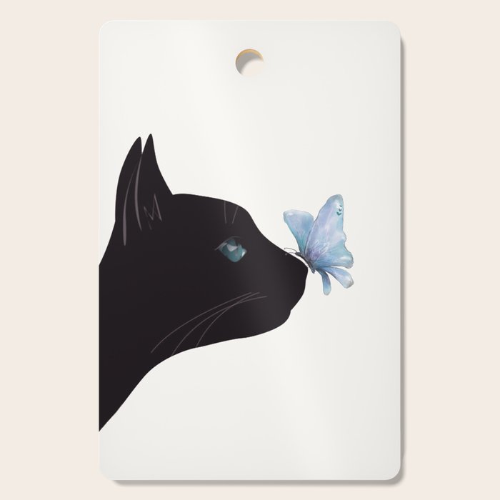 Cat and Butterfly Cutting Board Gallery Image 1