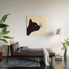 Cat and Butterfly Wood Wall Art Gallery Image 2