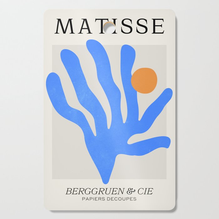 Jazz Blue Leaf: Matisse Series 02 | Mid-Century Edition Cutting Board Gallery Image 1