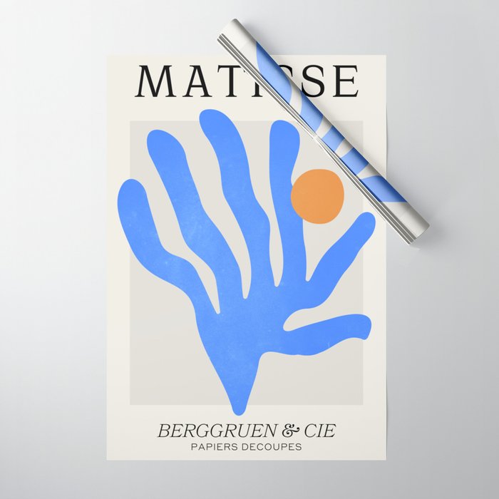 Jazz Blue Leaf: Matisse Series 02 | Mid-Century Edition Wrapping Paper Gallery Image 1