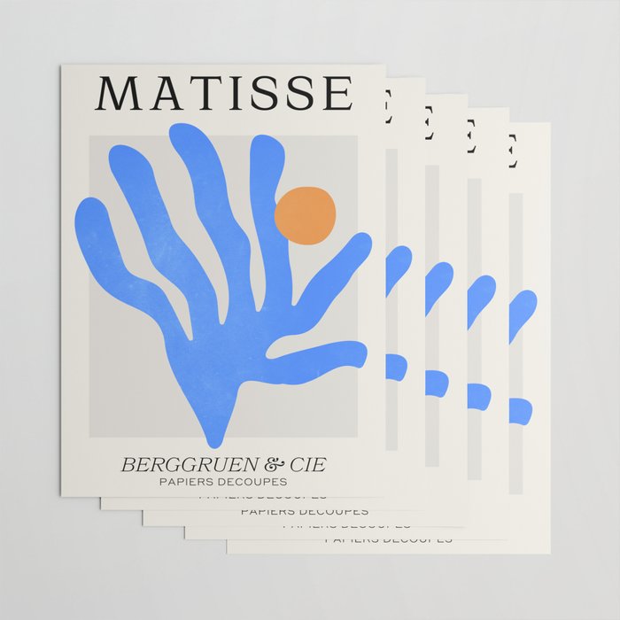 Jazz Blue Leaf: Matisse Series 02 | Mid-Century Edition Wrapping Paper Gallery Image 3