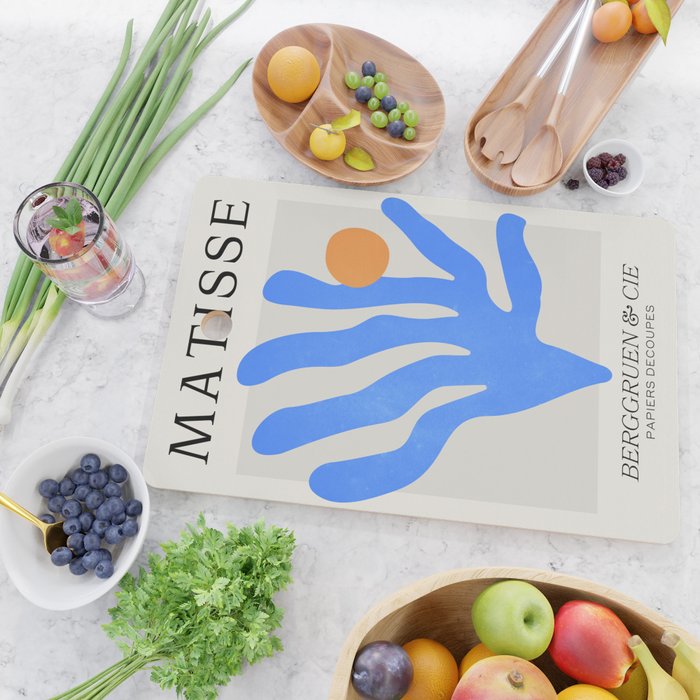 Jazz Blue Leaf: Matisse Series 02 | Mid-Century Edition Cutting Board Gallery Image 2