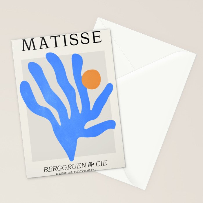Jazz Blue Leaf: Matisse Series 02 | Mid-Century Edition Stationery Card Gallery Image 2