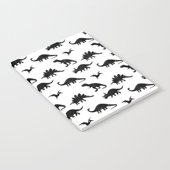 Black + White Dinosaurs Notebook Gallery Image 1