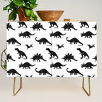 Black + White Dinosaurs Credenza Gallery Image 1