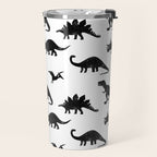 Black + White Dinosaurs Travel Mug Gallery Image 2
