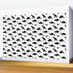 Black + White Dinosaurs Wall Mural Gallery Image 2