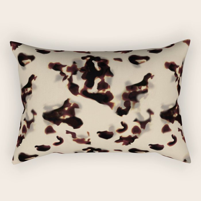 Chic Tortoise Shell on Ivory Rectangular Pillow Gallery Image 1