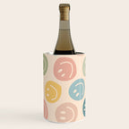 Colorful Smiley Faces Beige Pattern Wine Chiller Gallery Image 1