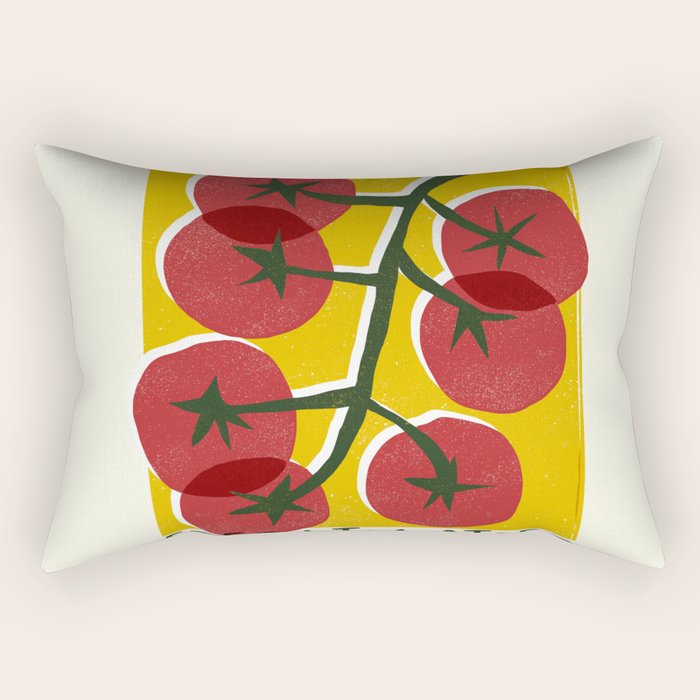 Fresh Tomatoes, Farmers Market Rectangular Pillow Gallery Image 1