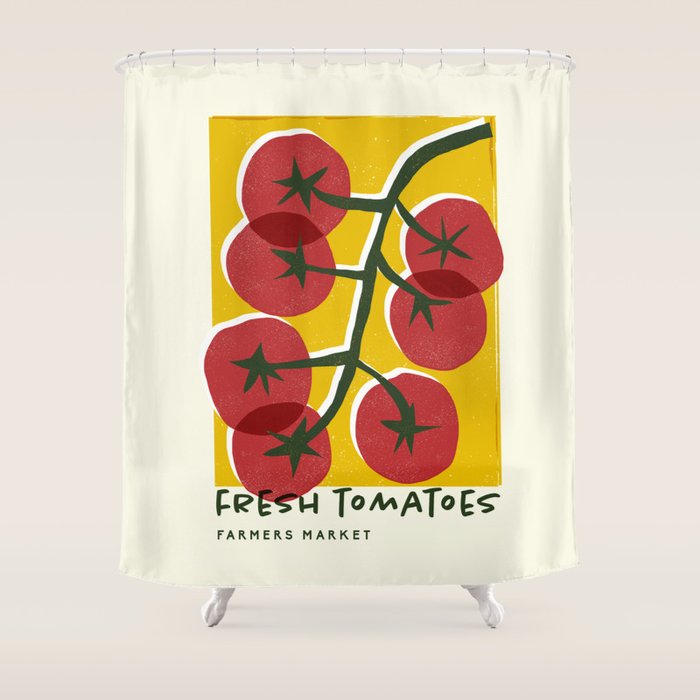 Fresh Tomatoes, Farmers Market Shower Curtain Gallery Image 1