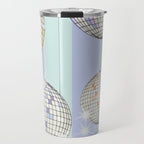 Striped Party Disco Ball Mint Travel Mug Gallery Image 1