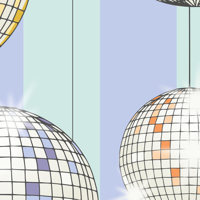Striped Party Disco Ball Mint Coffee Mug Gallery Image 2