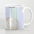 Striped Party Disco Ball Mint Coffee Mug Gallery Image 1