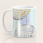 Striped Party Disco Ball Mint Coffee Mug Gallery Image 3