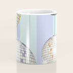 Striped Party Disco Ball Mint Coffee Mug Gallery Image 4