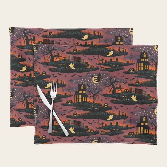 Halloween Night - Bonfire Glow Placemat Gallery Image 1