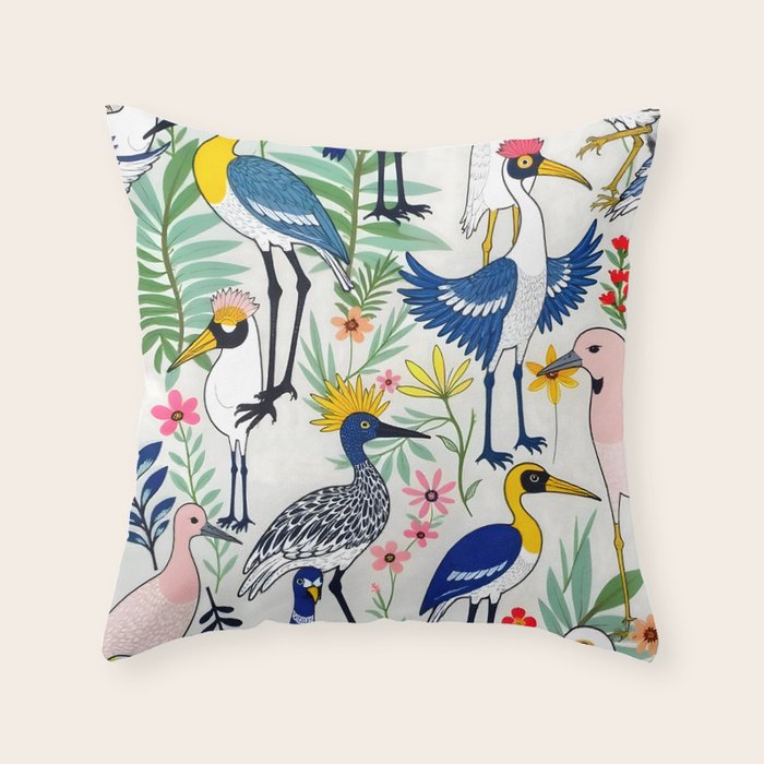 The Aviary Almanac Throw Pillow Gallery Image 6