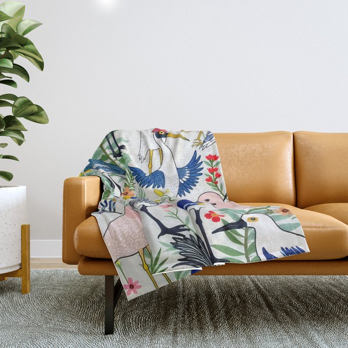 The Aviary Almanac Throw Blanket Gallery Image 1