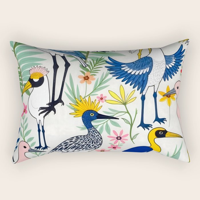 The Aviary Almanac Rectangular Pillow Gallery Image 1