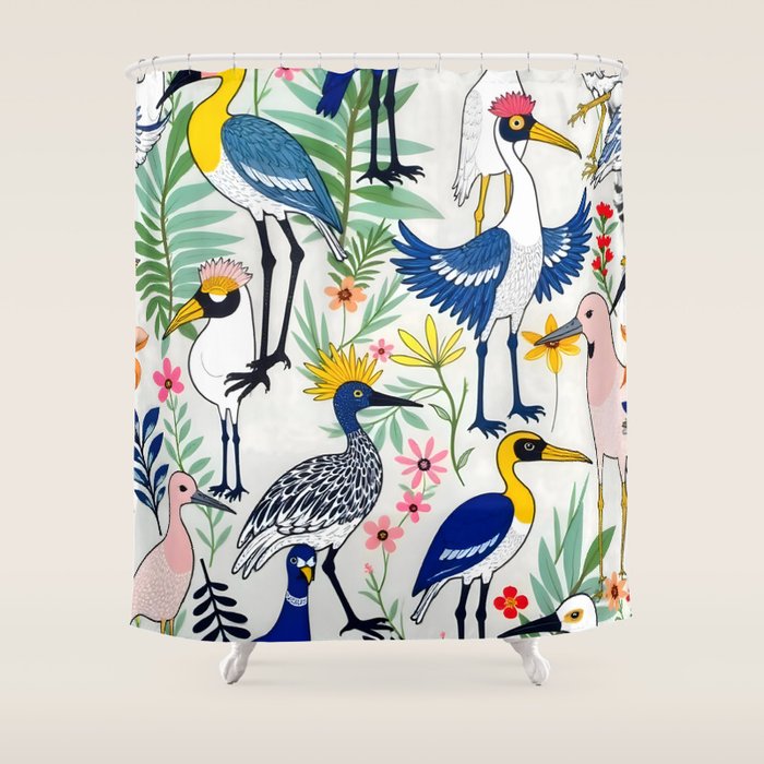 The Aviary Almanac Shower Curtain Gallery Image 1