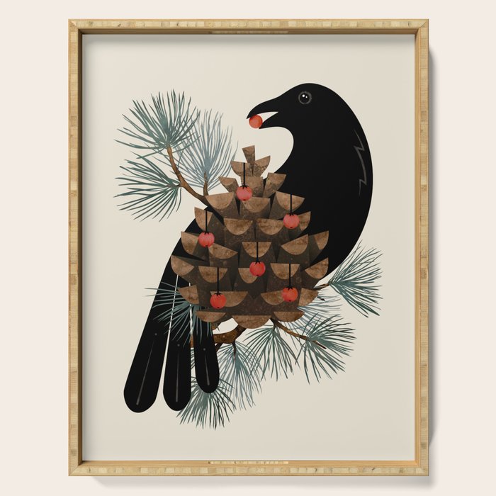 Bird & Berries Serving Tray Gallery Image 1