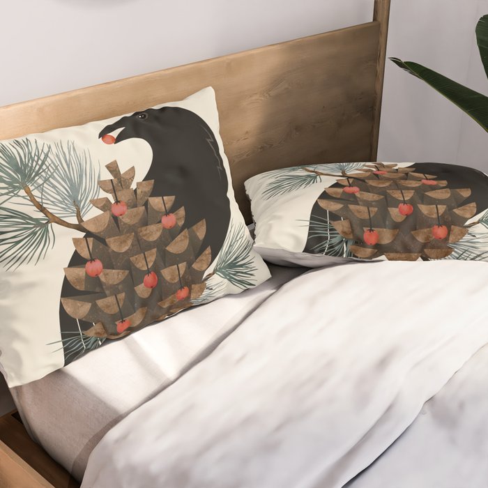 Bird & Berries Pillow Sham Gallery Image 2