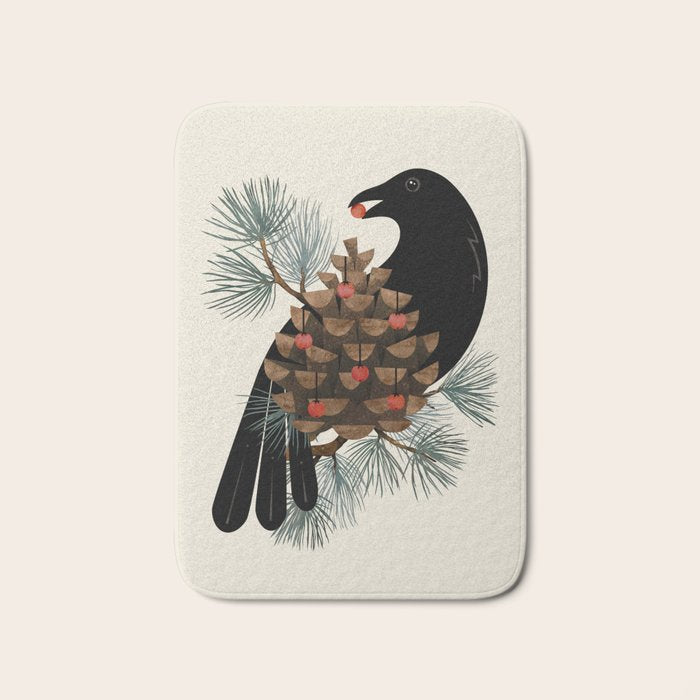 Bird & Berries Bath Mat Gallery Image 1