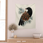 Bird & Berries Wall Tapestry Gallery Image 2