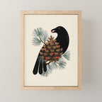 Bird & Berries Mini Art Print Gallery Image 1