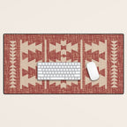 Southwestern Pattern 135 Sienna and Beige Desk Mat Gallery Image 1