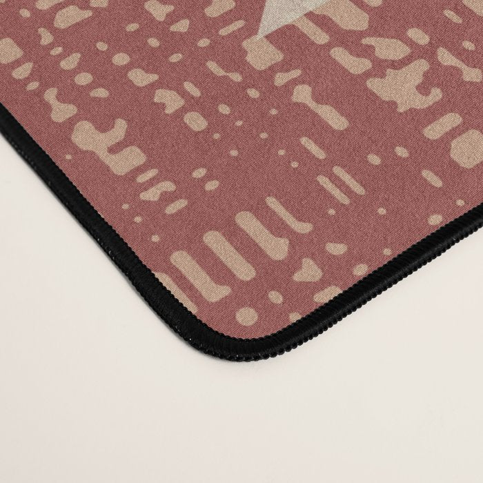 Southwestern Pattern 135 Sienna and Beige Desk Mat Gallery Image 4