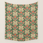 Winter Floral - Christmas pattern Wall Tapestry Gallery Image 4