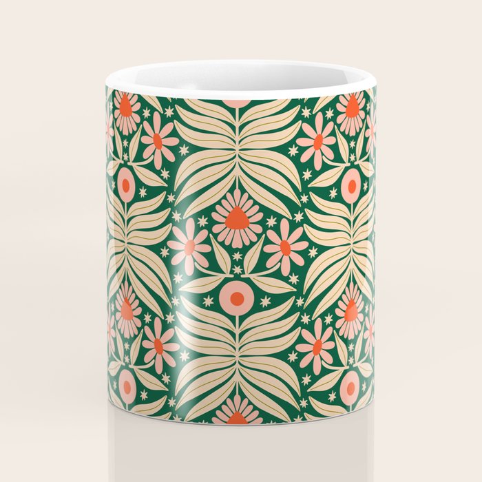 Winter Floral - Christmas pattern Coffee Mug Gallery Image 4