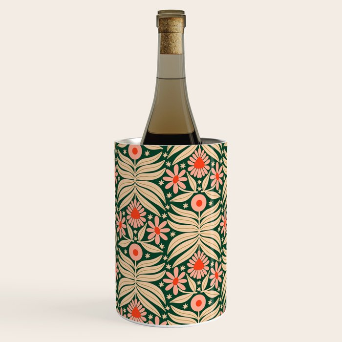 Winter Floral - Christmas pattern Wine Chiller Gallery Image 2