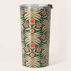 Winter Floral - Christmas pattern Travel Mug Gallery Image 2