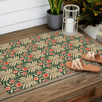Winter Floral - Christmas pattern Outdoor Rug Gallery Image 2