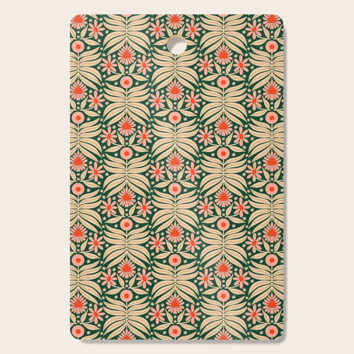 Winter Floral - Christmas pattern Cutting Board Gallery Image 1