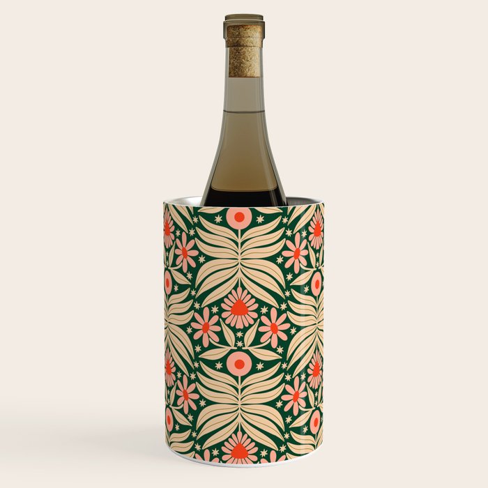 Winter Floral - Christmas pattern Wine Chiller Gallery Image 1