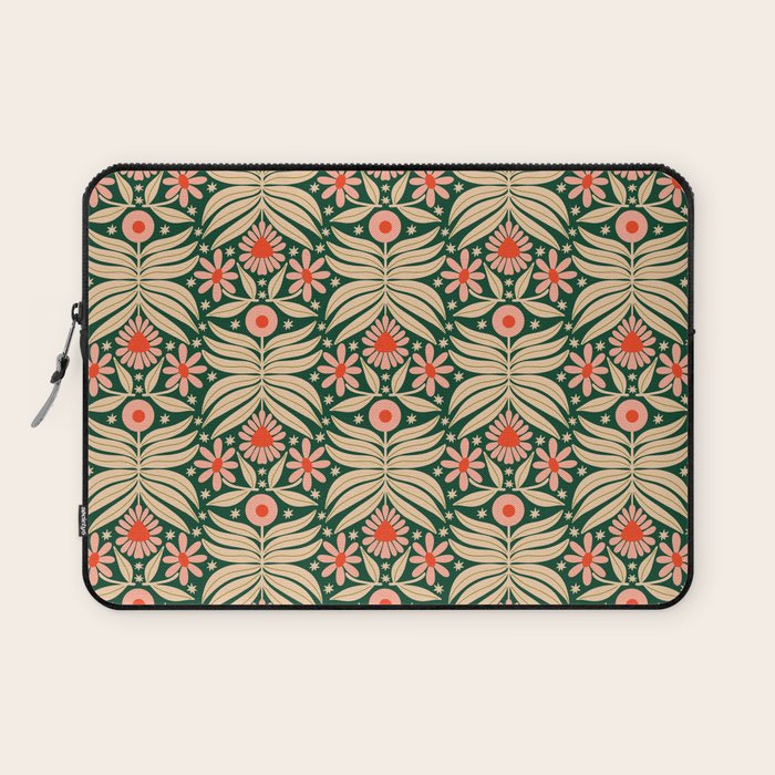 Winter Floral - Christmas pattern Laptop Sleeve Gallery Image 1